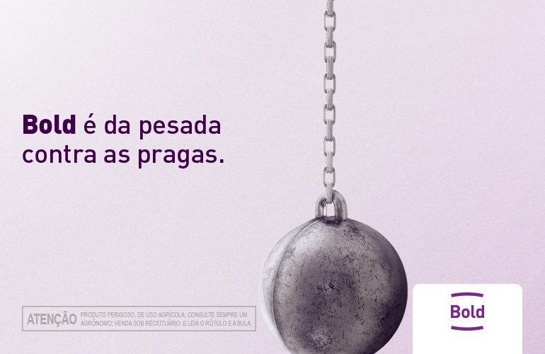 O Inseticida Bold acaba com as pragas na lavoura.